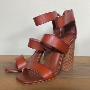Madden Girl Cognac Block Heels - NEW WITH BOX!